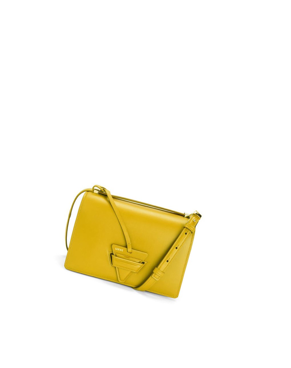 Loewe Barcelona bag in silk calfskin Ochre | 5403QGLXC