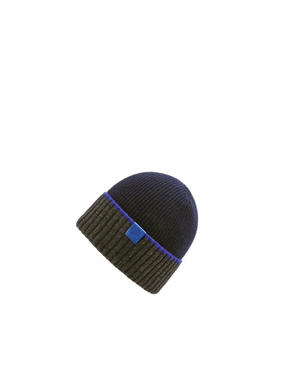 Loewe Beanie hat in wool Bleu Marine Bleu Grise | 2137RCEJO