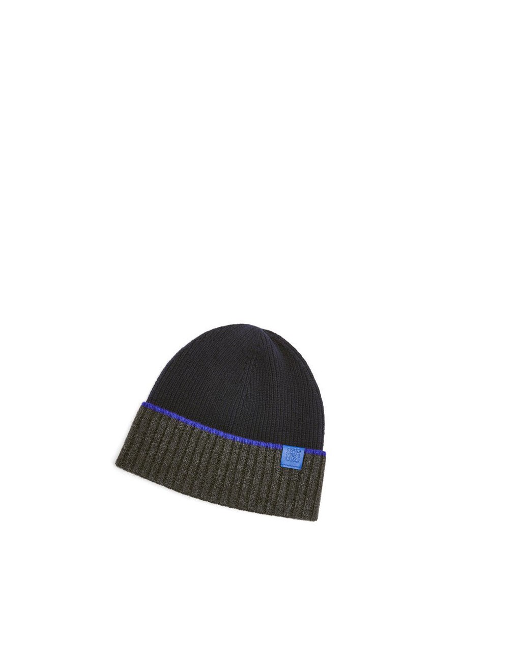 Loewe Beanie hat in wool Bleu Marine Bleu Grise | 2137RCEJO