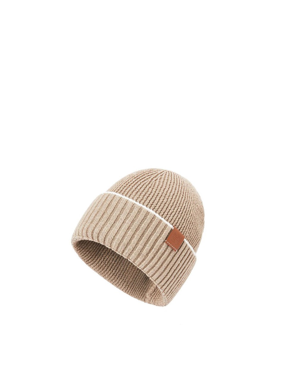 Loewe Beanie in linen and cotton Beige Blanche | 0724IDGCB