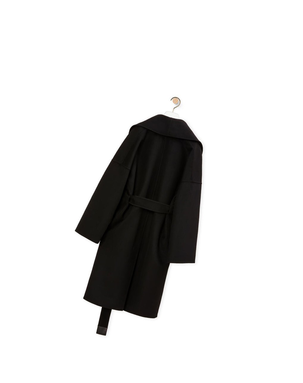 Loewe Belted coat in wool and cashmere Noir | 8597QVWYB