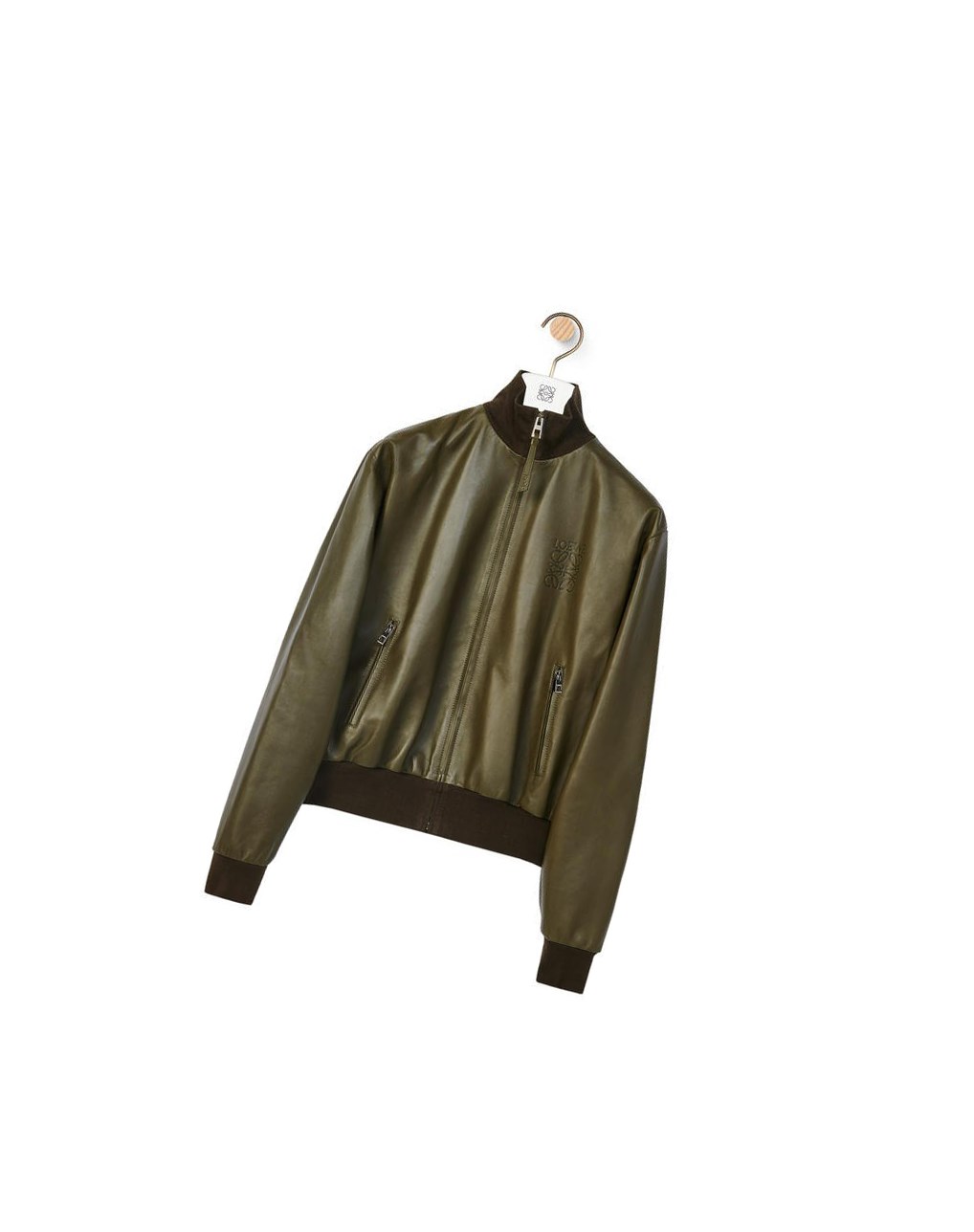 Loewe Bomber jacket in nappa Kaki Foncé Vert | 0349HYZDJ