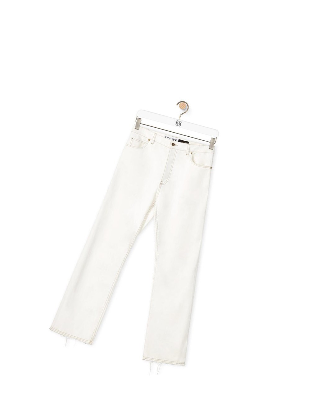 Loewe Boot cut trousers in denim Blanche | 7054JVDAO