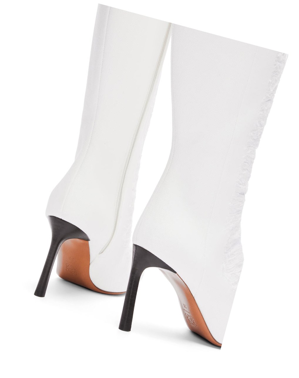 Loewe Boot in ripped denim Blanche | 7850MPSCR