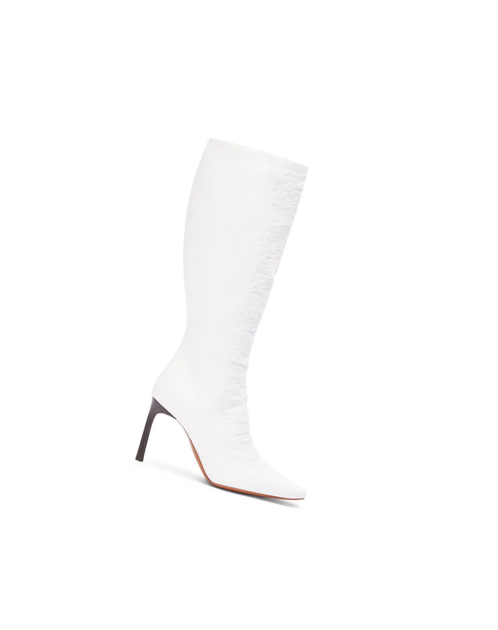 Loewe Boot in ripped denim Blanche | 7850MPSCR