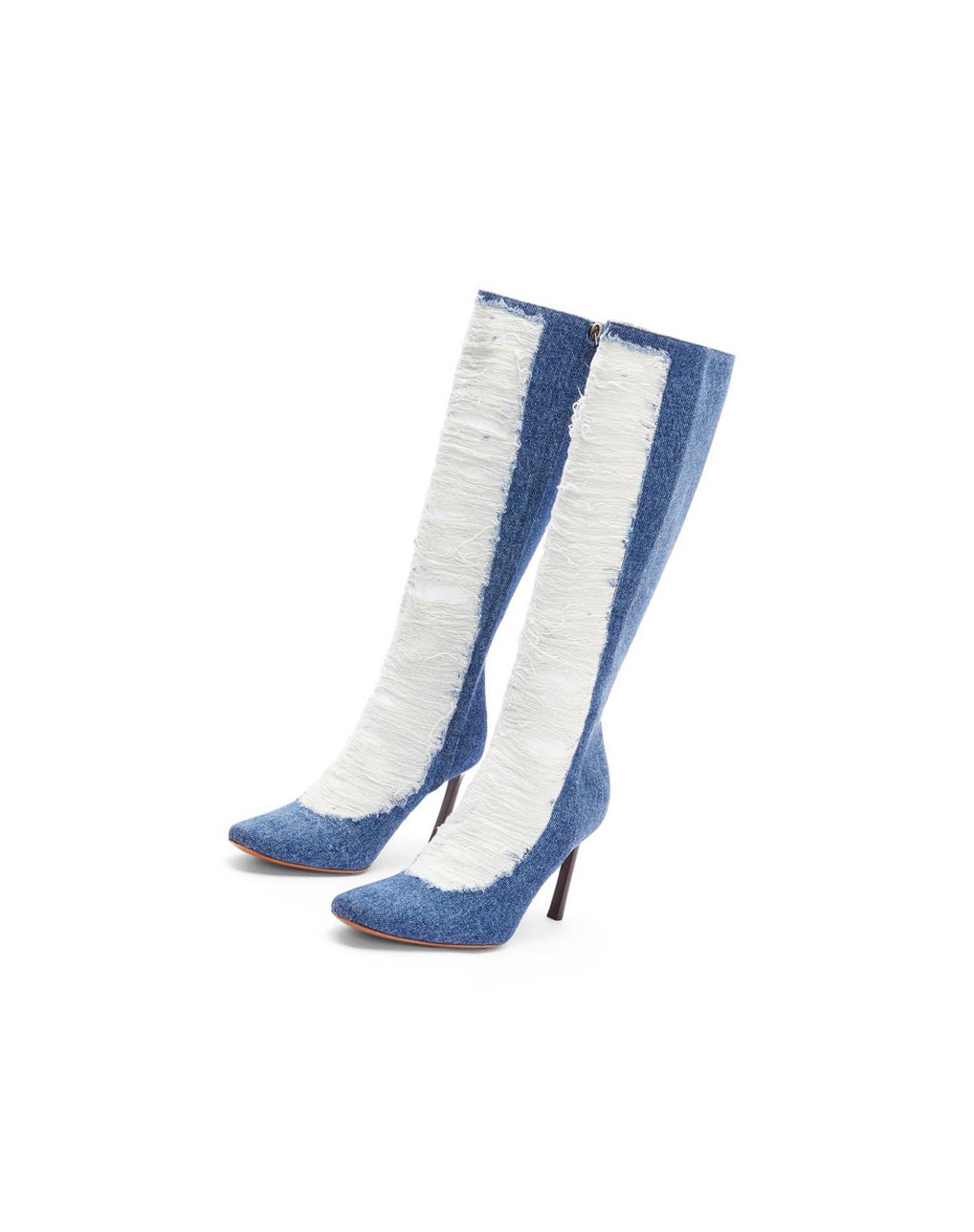 Loewe Boot in ripped denim Washed Denim | 3628QEDKH