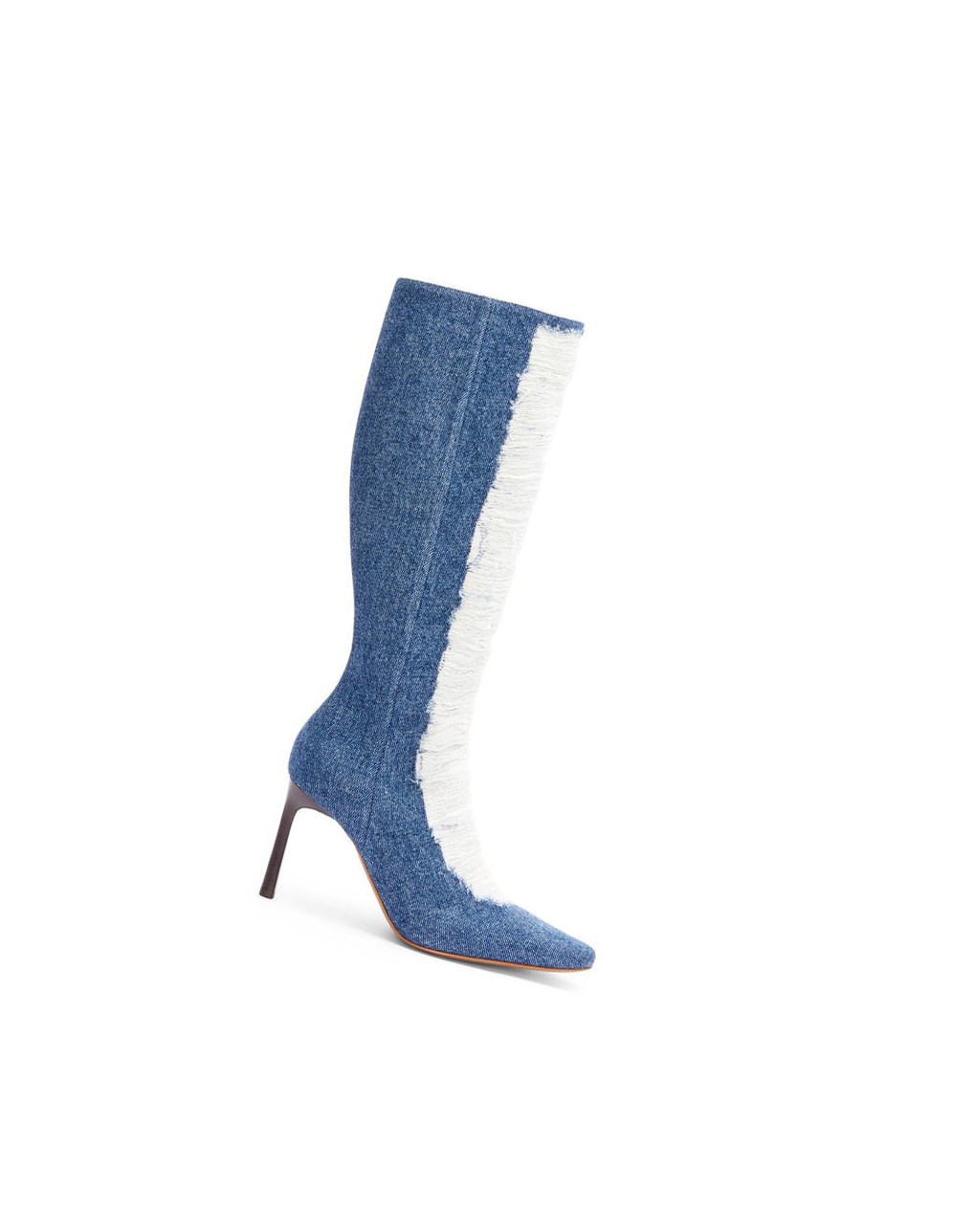 Loewe Boot in ripped denim Washed Denim | 3628QEDKH