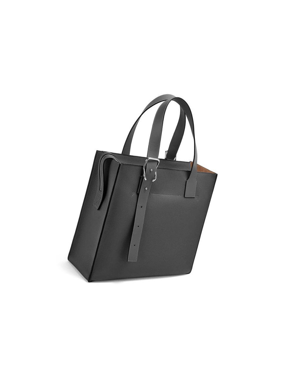 Loewe Boucle Zip tote in soft grained calfskin Noir | 8365BDSXM