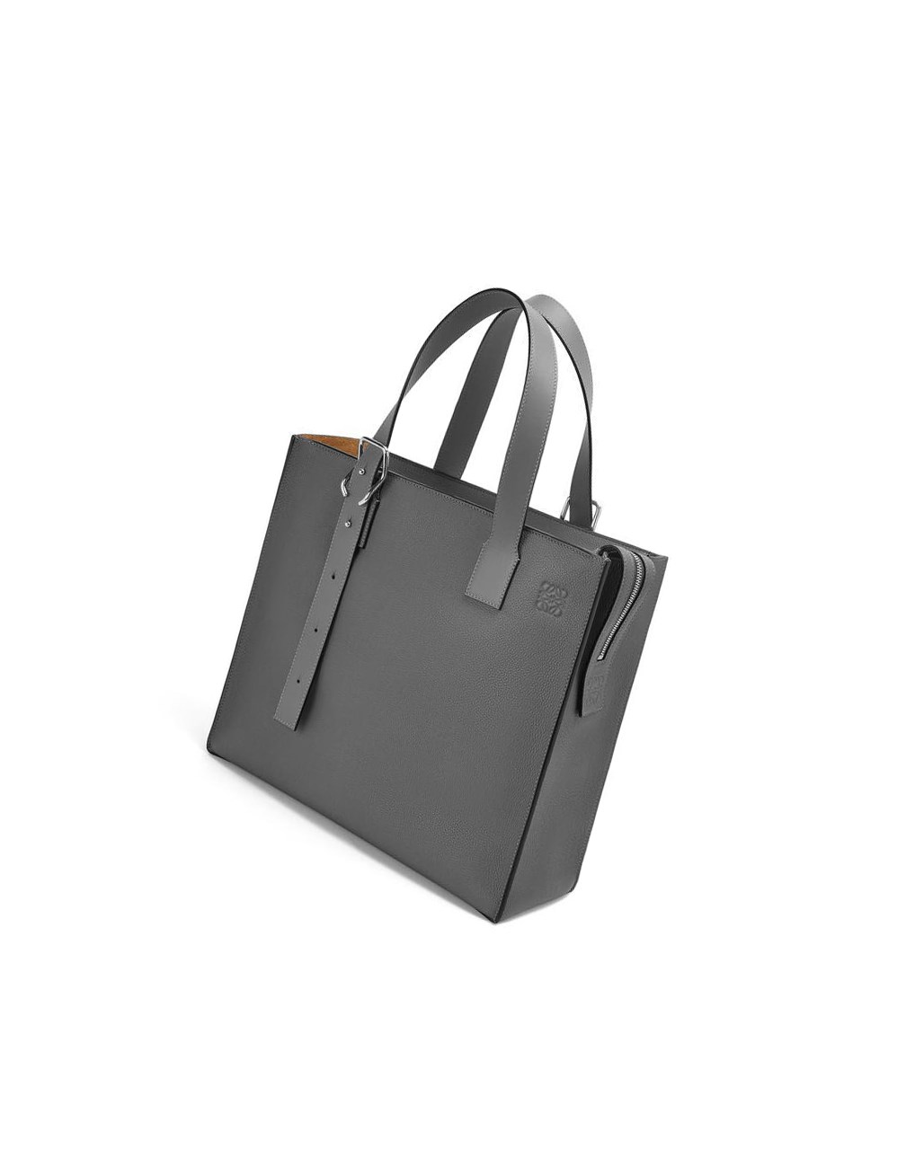 Loewe Boucle Zip tote in soft grained calfskin Anthracite | 8492RNWUF