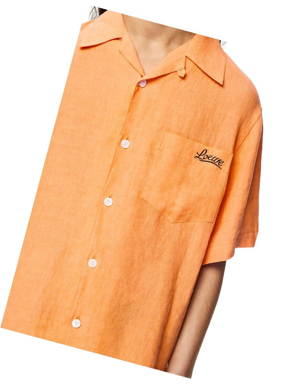 Loewe Bowling shirt in linen Mandarin | 9154EGHYL