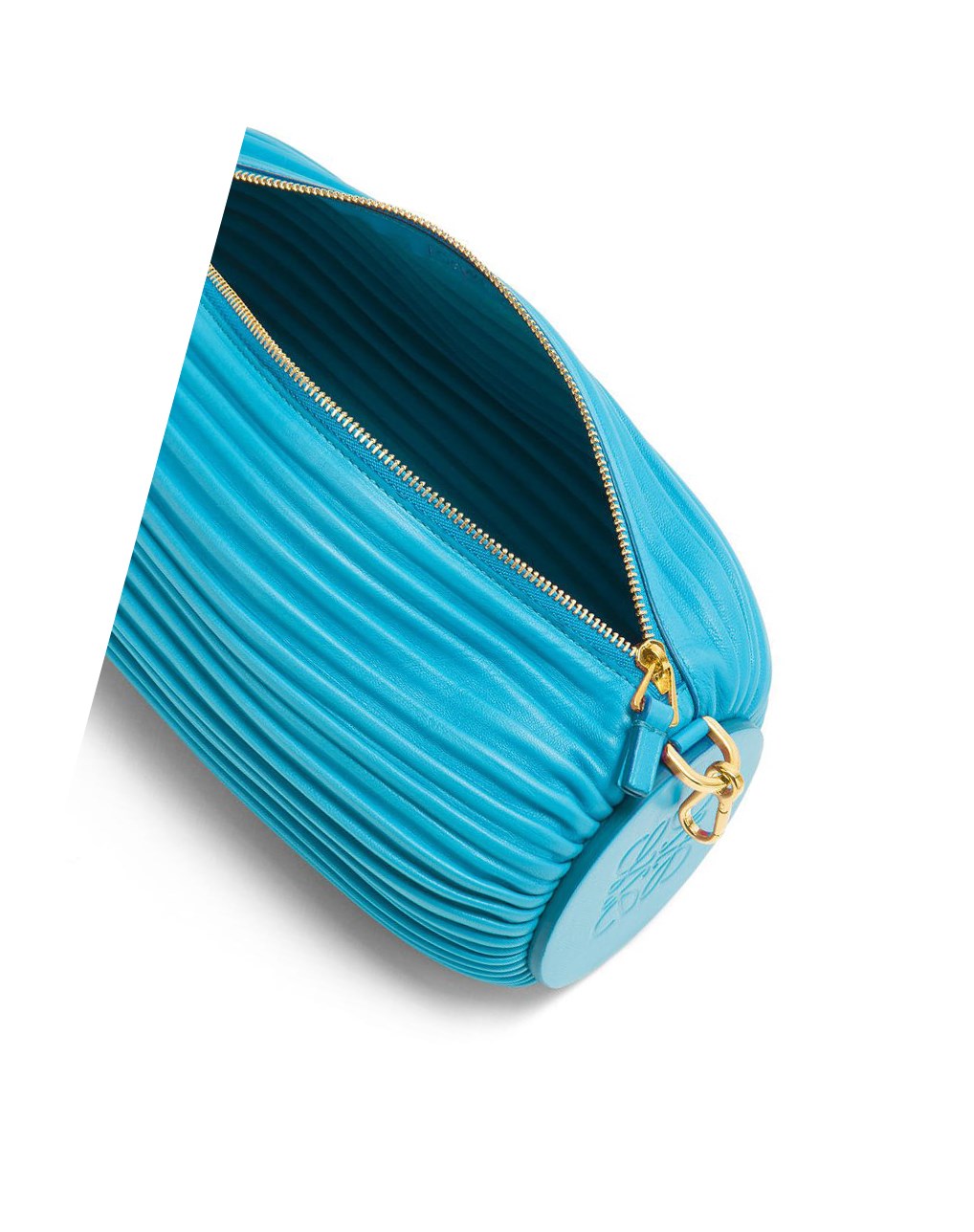 Loewe Bracelet pouch in nappa calfskin Cyan | 9248IWLXM