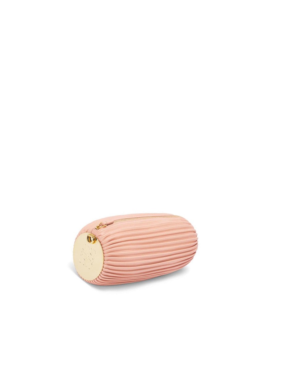 Loewe Bracelet pouch in nappa calfskin and brass Rose | 2509FTWZD