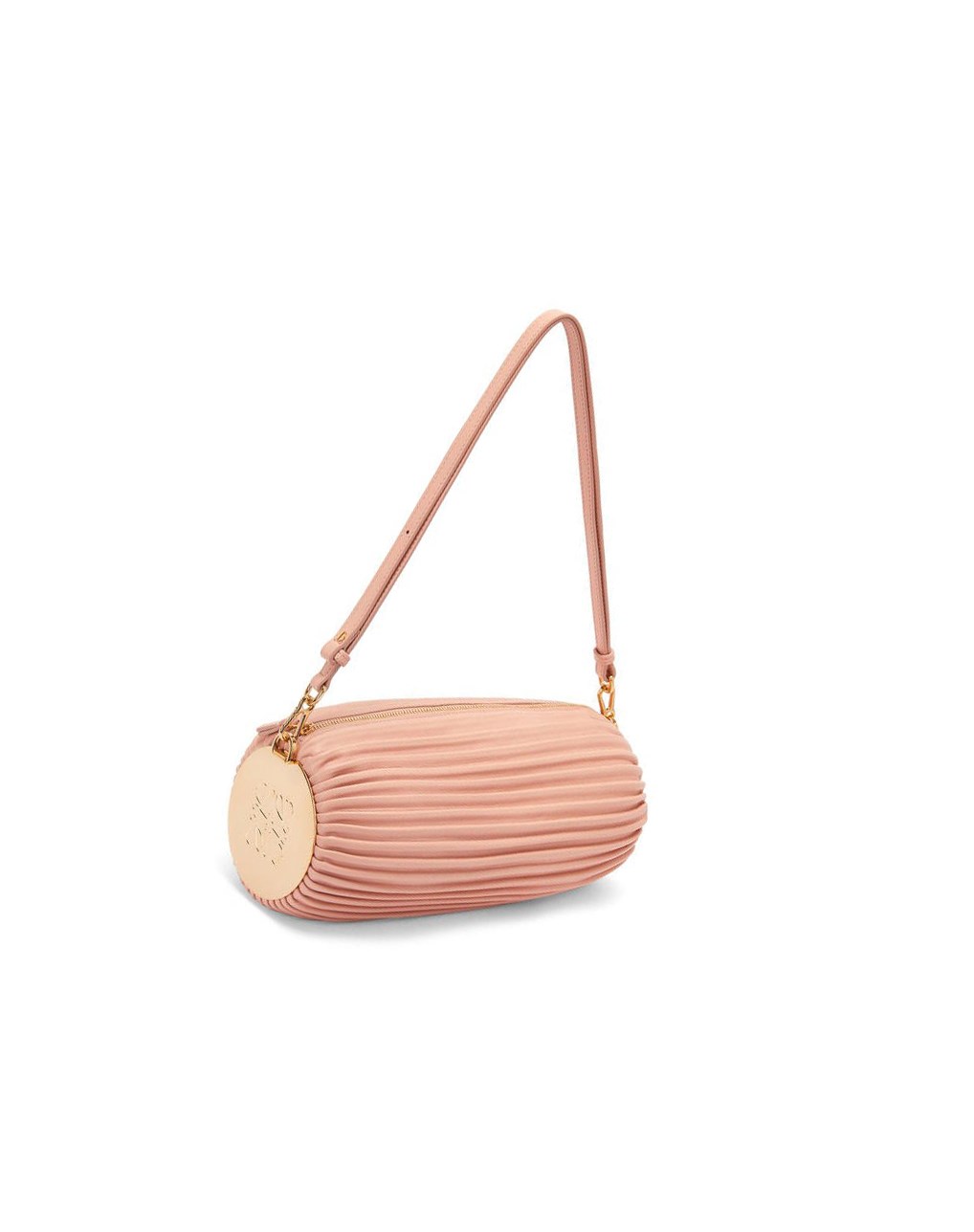 Loewe Bracelet pouch in nappa calfskin and brass Rose | 2509FTWZD