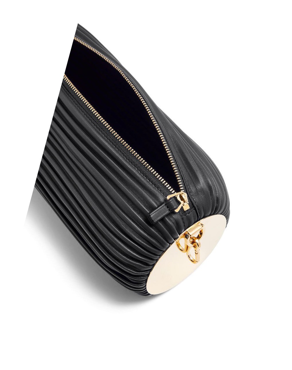 Loewe Bracelet pouch in pleated nappa Noir | 1946FWJBS