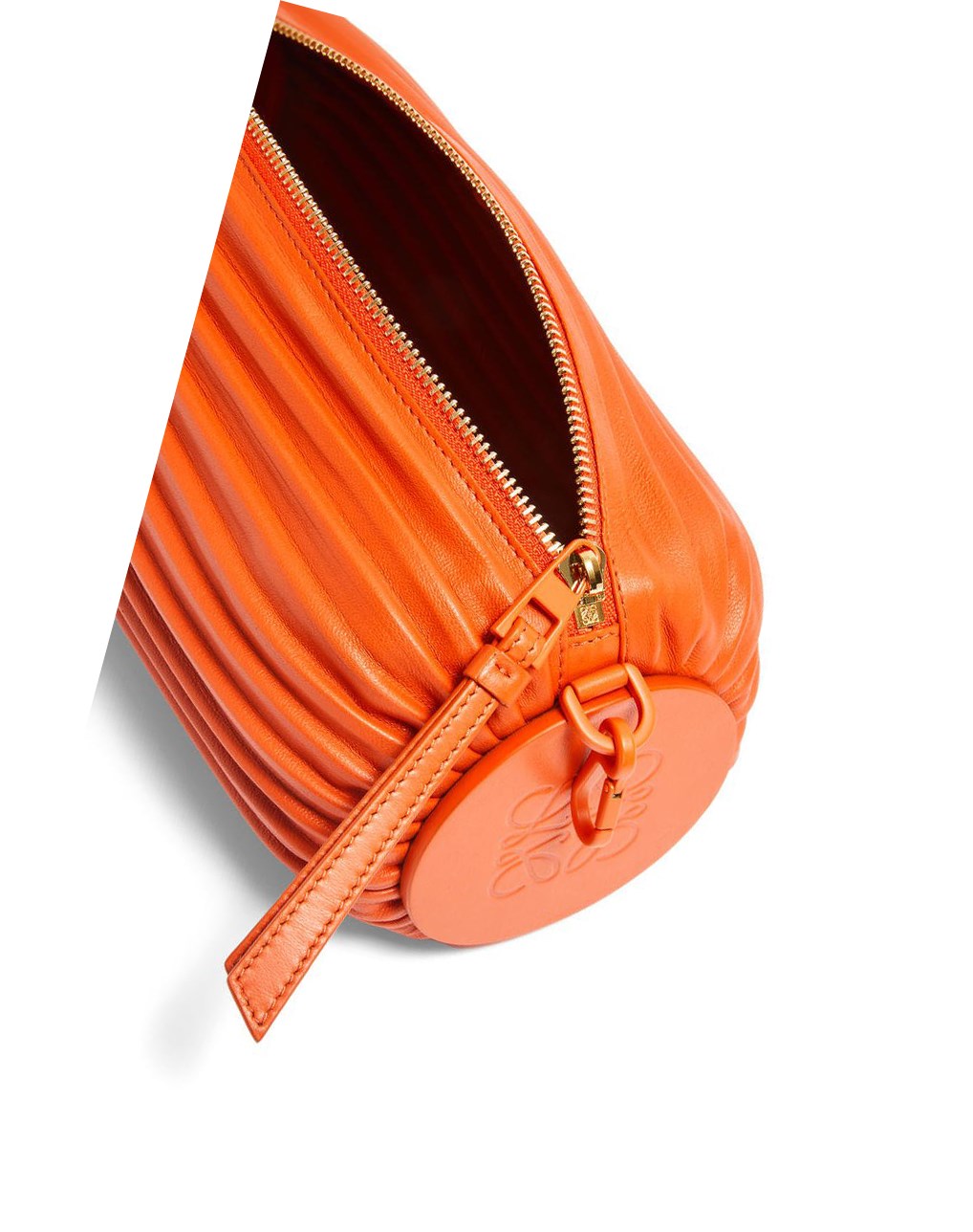 Loewe Bracelet pouch in pleated nappa Orange | 6470DMCVJ