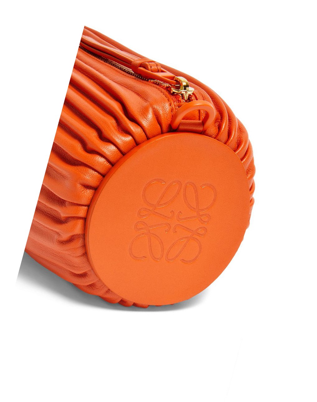 Loewe Bracelet pouch in pleated nappa Orange | 6470DMCVJ