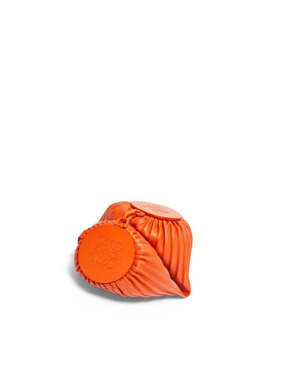 Loewe Bracelet pouch in pleated nappa Orange | 6470DMCVJ