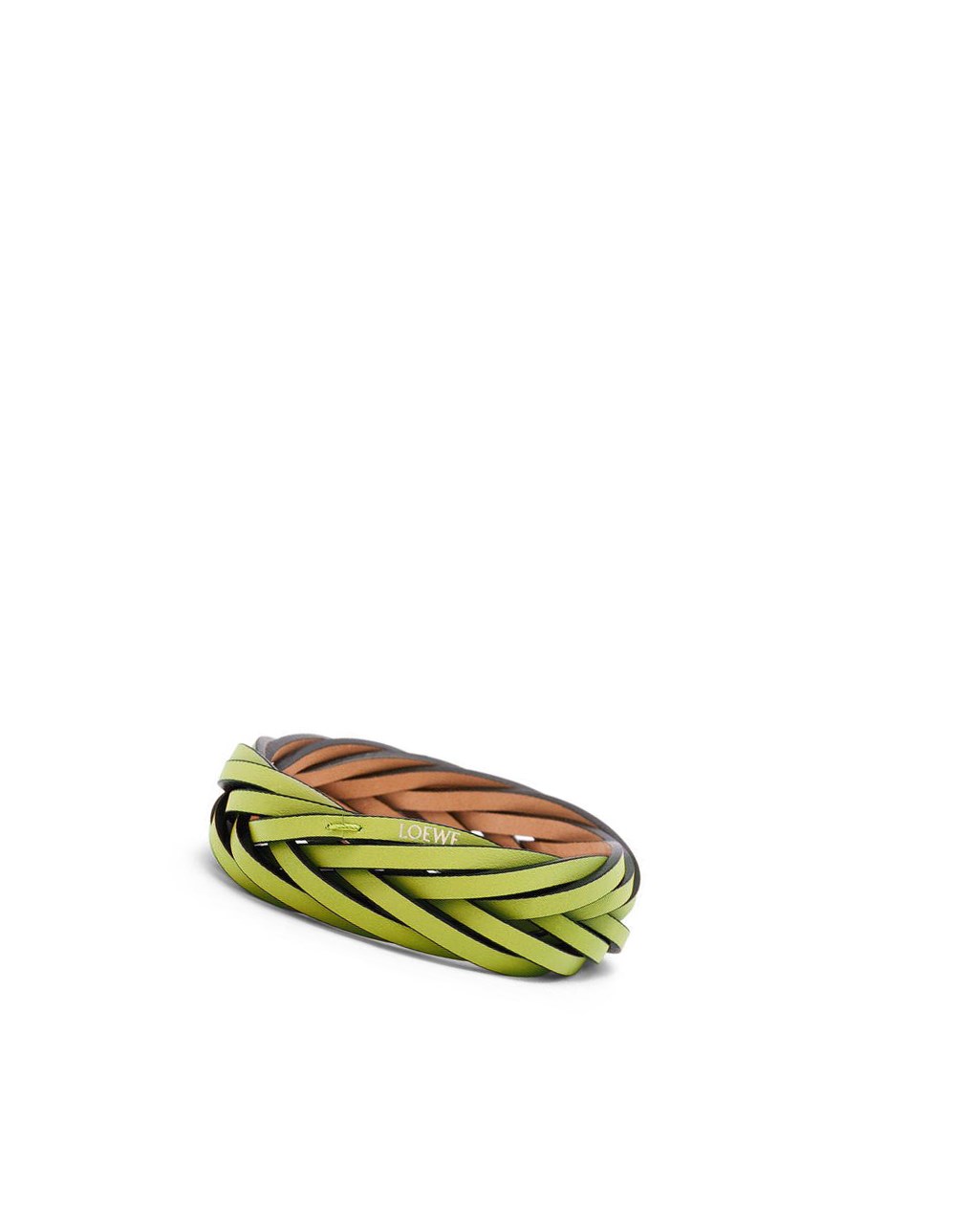 Loewe Braided bangle in classic calfskin Vert | 6539LWOSN