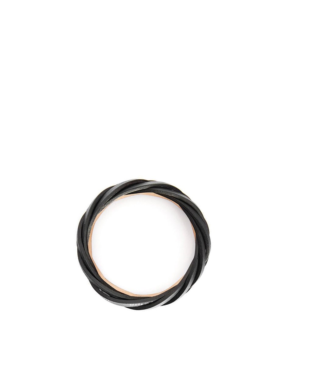 Loewe Braided bangle in classic calfskin Noir | 8430TOPAR