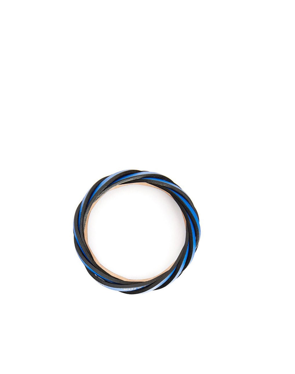 Loewe Braided bangle in classic calfskin Bleu | 8649OCHXB