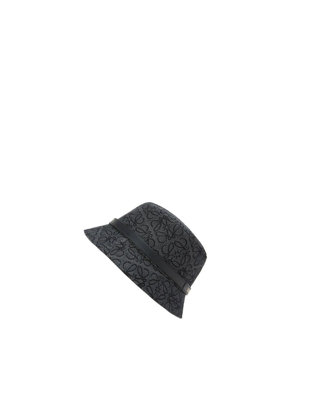 Loewe Bucket hat in Anagram jacquard and calfskin Noir | 5402CJVMW