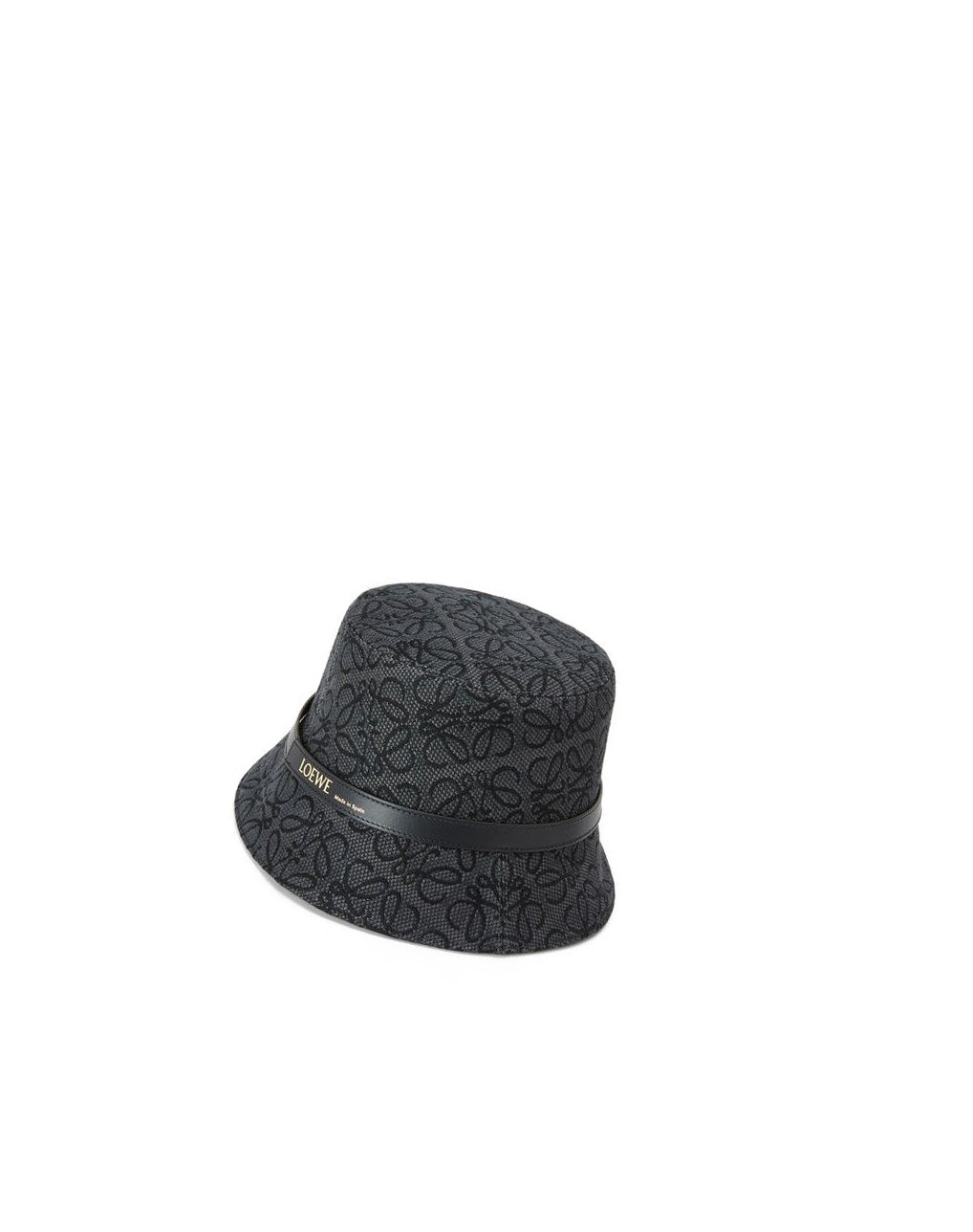 Loewe Bucket hat in Anagram jacquard and calfskin Noir | 5402CJVMW