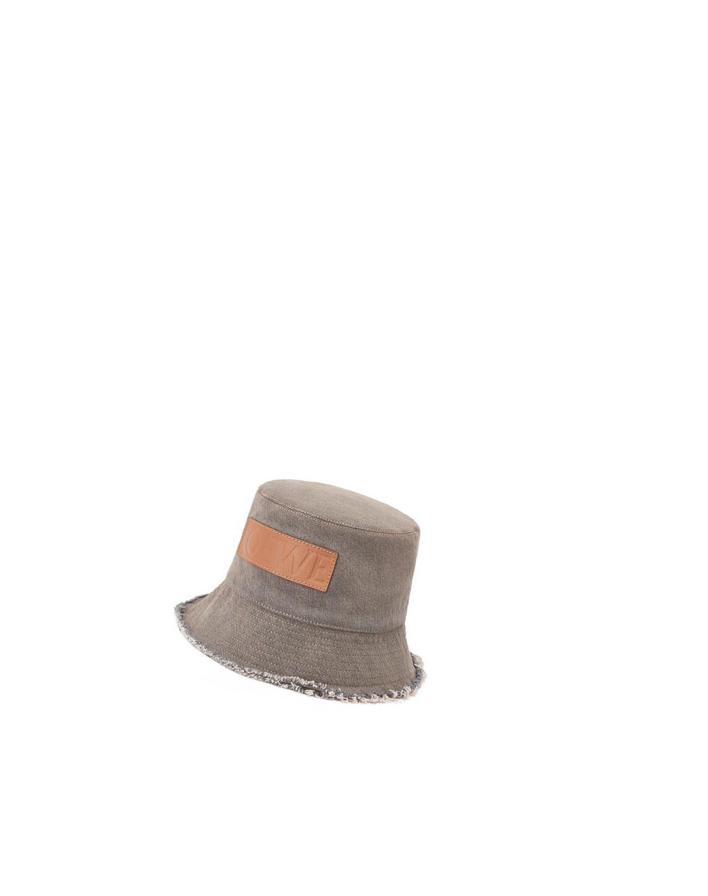 Loewe Bucket hat in denim calfskin Marron | 0468ODZPS