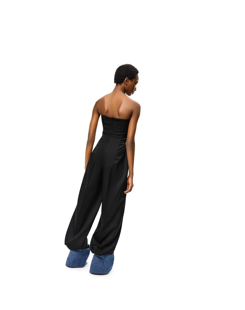 Loewe Bustier jumpsuit in wool and silk Noir | 7413VXZIT