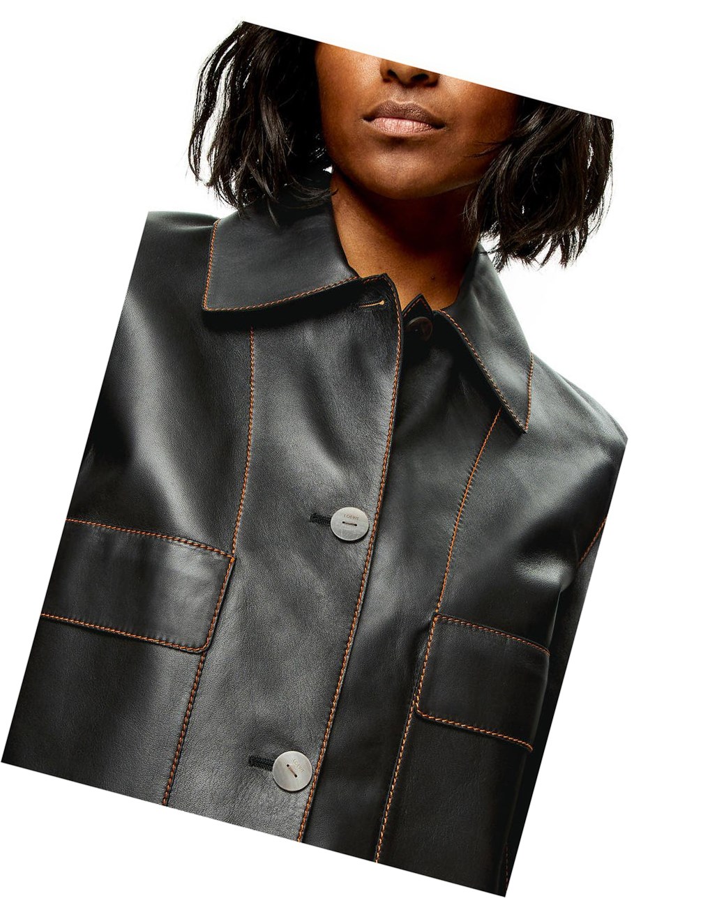 Loewe Button jacket in nappa Noir | 4096JCWOV