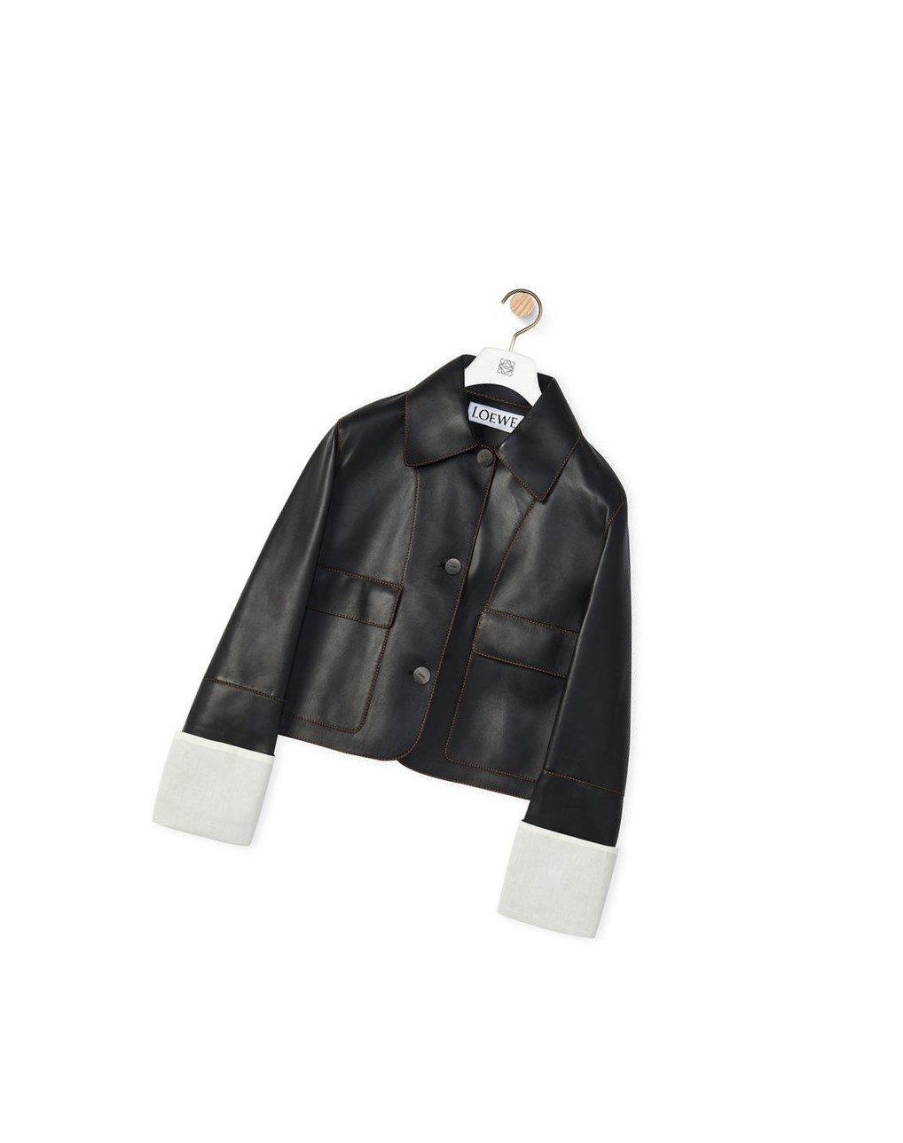 Loewe Button jacket in nappa Noir | 4096JCWOV