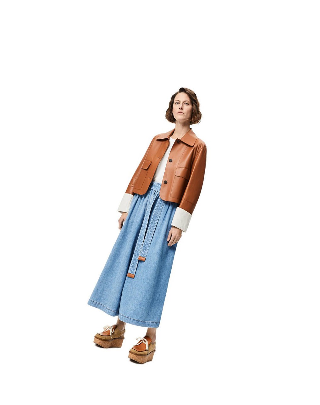 Loewe Button jacket in nappa Tan | 6591LRQVZ