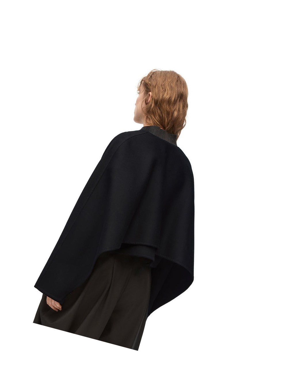 Loewe Button jacket in wool and cashmere Noir | 3075PMFIQ