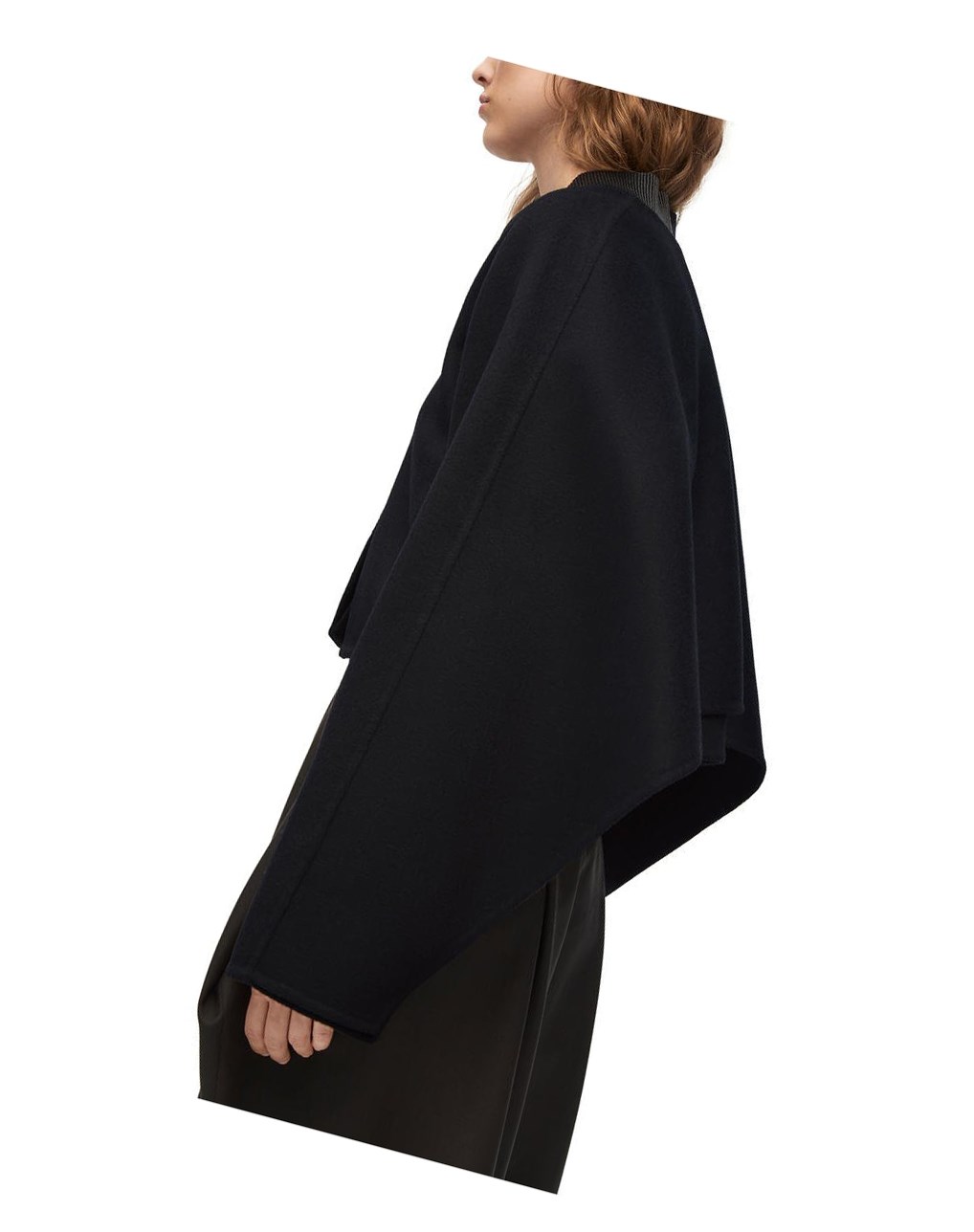 Loewe Button jacket in wool and cashmere Noir | 3075PMFIQ