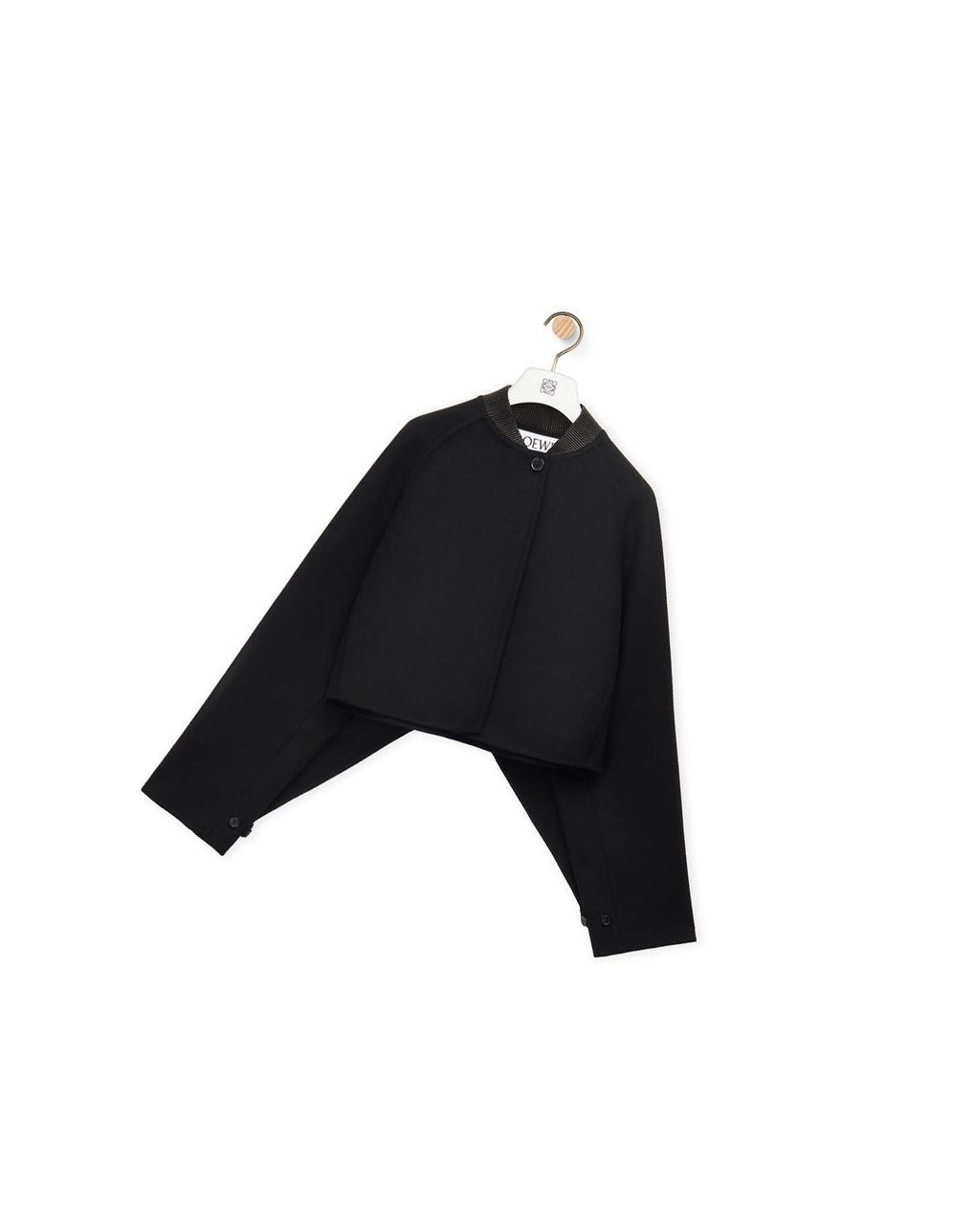 Loewe Button jacket in wool and cashmere Noir | 3075PMFIQ