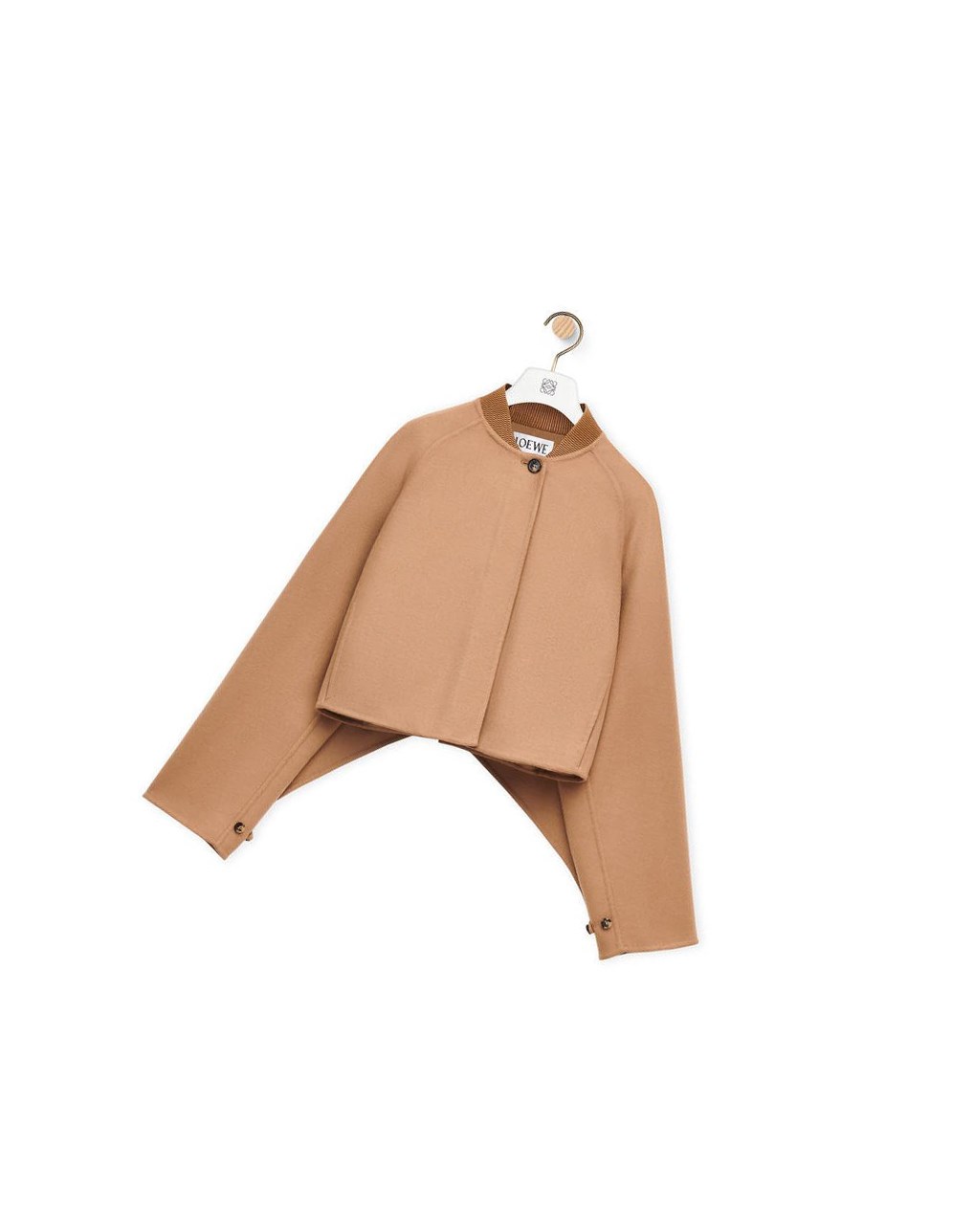 Loewe Button jacket in wool and cashmere Camel | 3965TOMIL