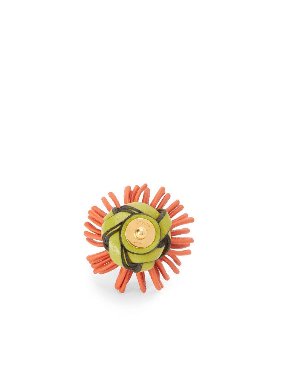 Loewe Cactus stud flower in classic calfskin Vert Corail | 7529JORDM