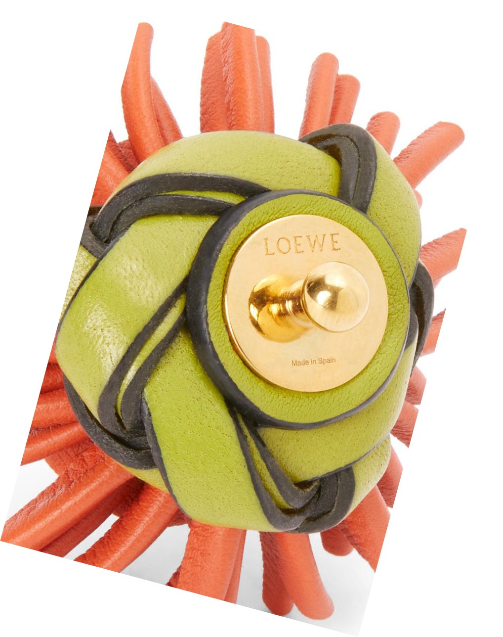 Loewe Cactus stud flower in classic calfskin Vert Corail | 7529JORDM