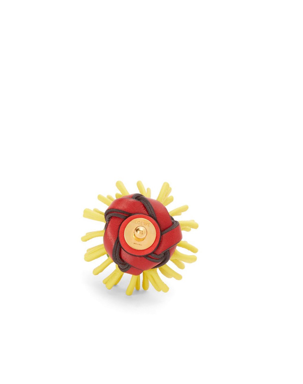 Loewe Cactus stud flower in classic calfskin Rouge Jaune | 8620KHZPD