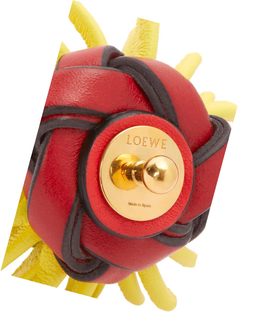 Loewe Cactus stud flower in classic calfskin Rouge Jaune | 8620KHZPD