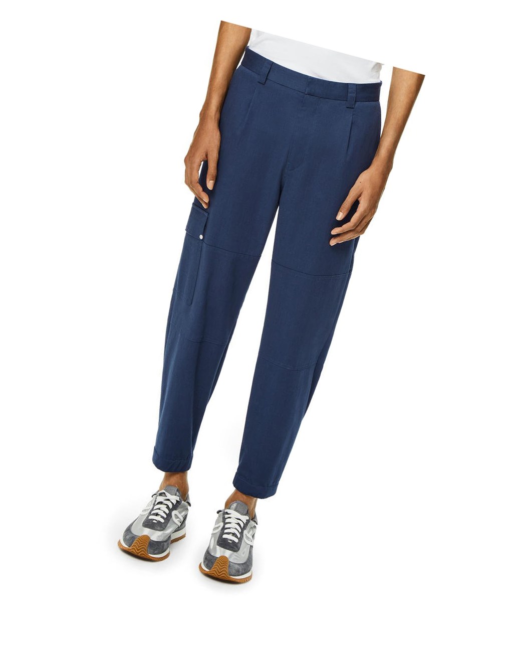 Loewe Cargo trousers in cotton Petroleum | 7382SDNTB