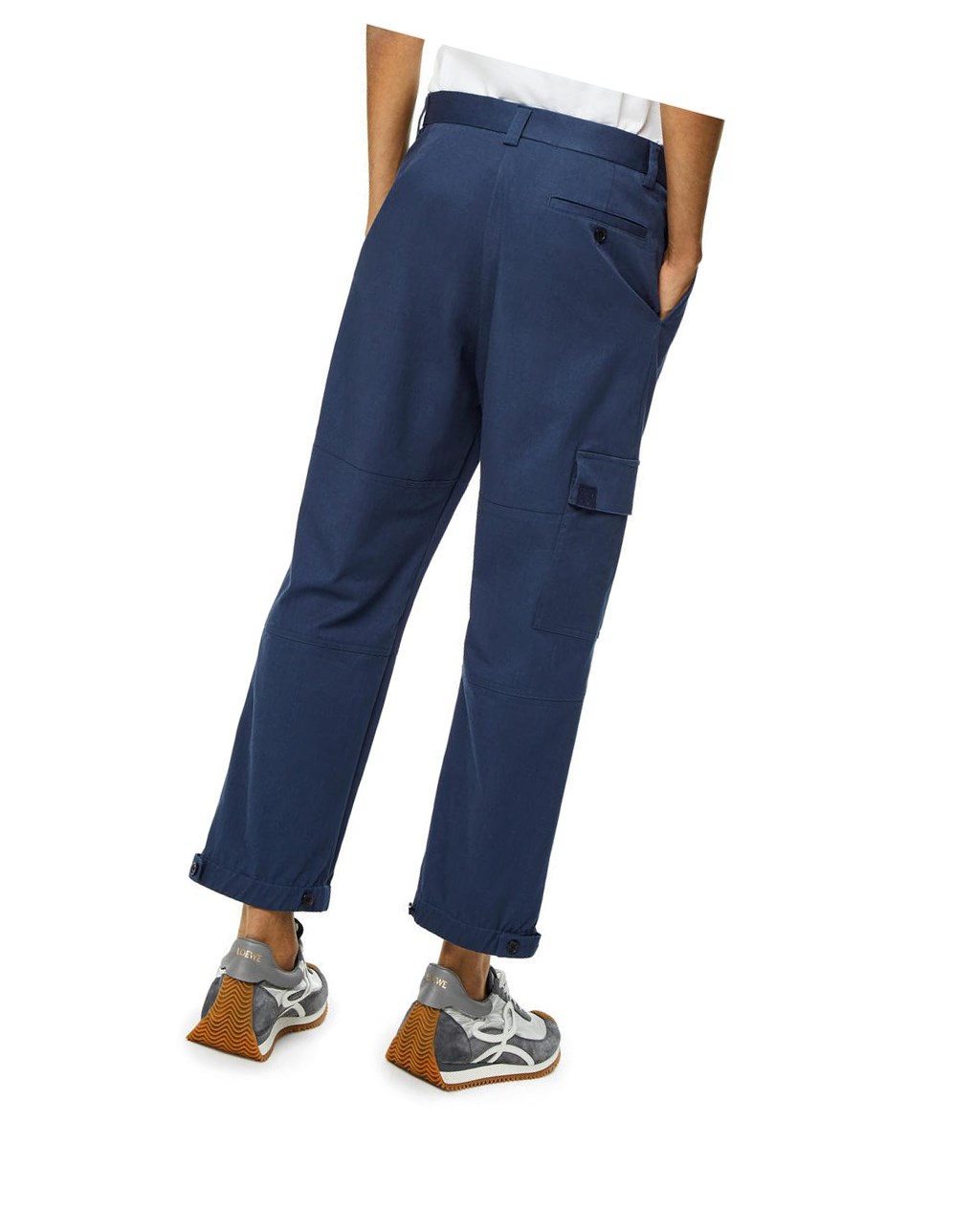 Loewe Cargo trousers in cotton Petroleum | 7382SDNTB