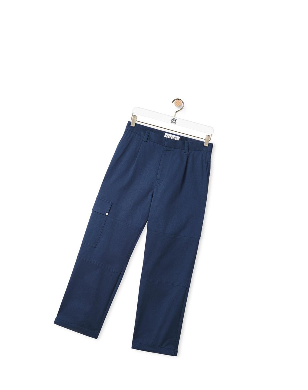 Loewe Cargo trousers in cotton Petroleum | 7382SDNTB