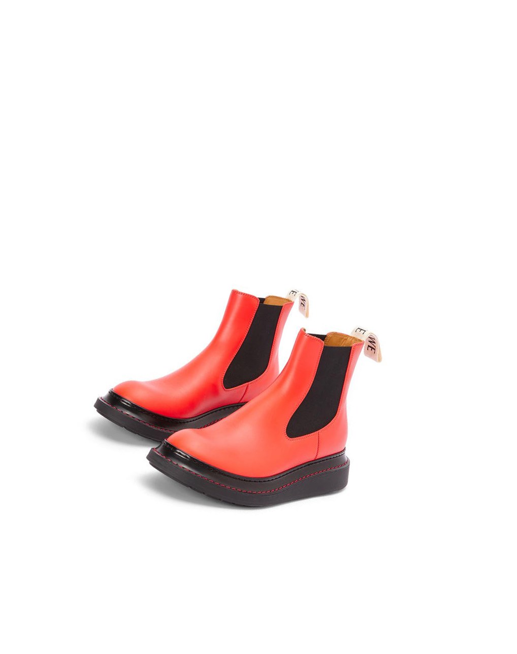 Loewe Chelsea boot in calfskin Rouge Orange | 2084LMENU