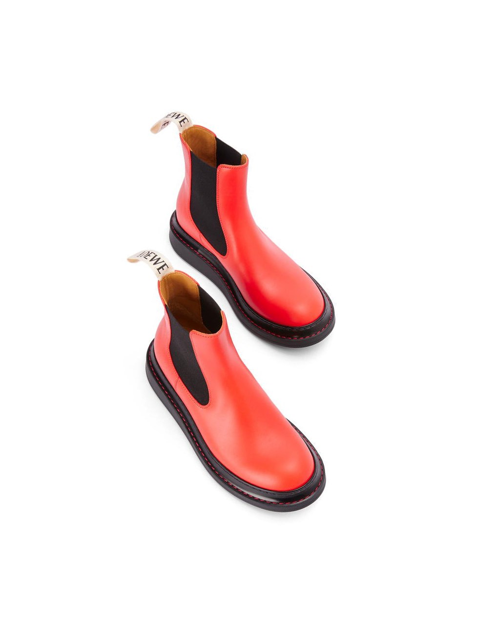 Loewe Chelsea boot in calfskin Rouge Orange | 2084LMENU