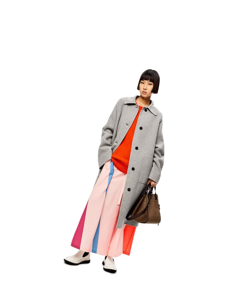 Loewe Coat in cashmere Grise | 5601BJRLS