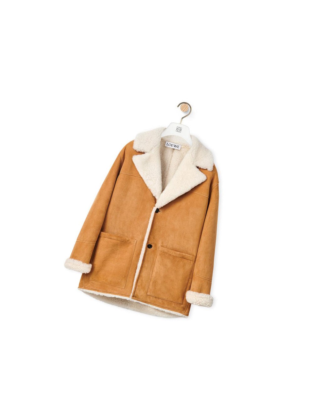 Loewe Coat in shearling Blanche | 0254DFHAS