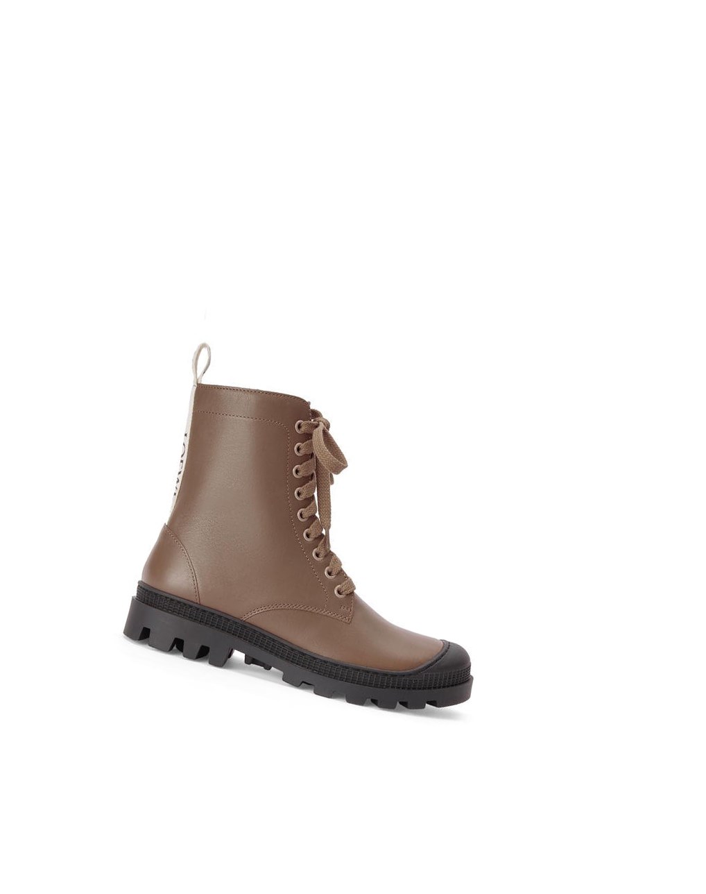 Loewe Combat boot in calfskin Kaki Vert | 5816SHIBE