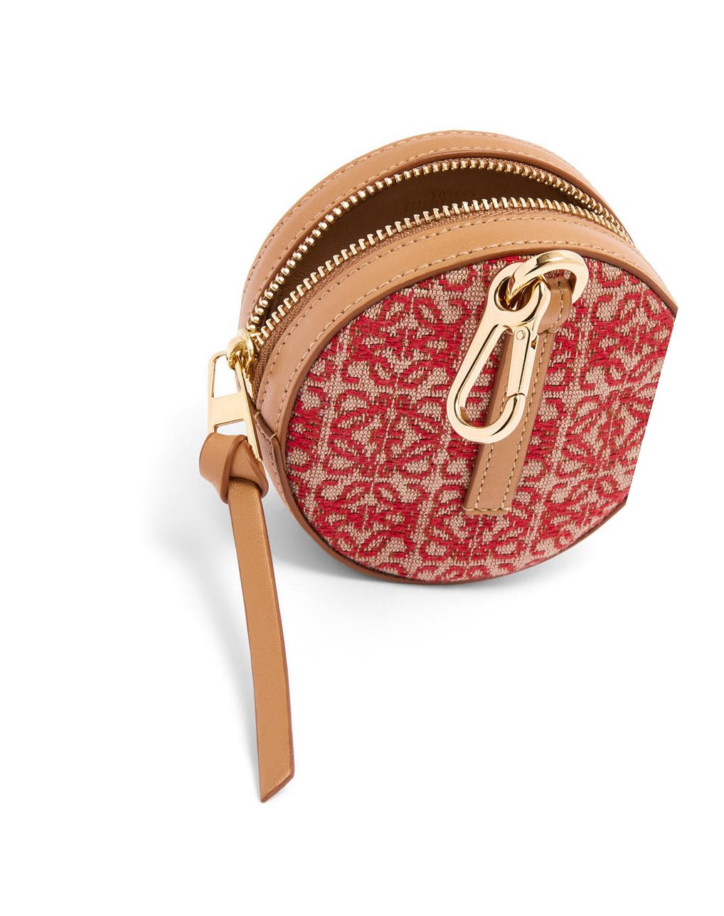 Loewe Cookie Pouch in Anagram jacquard and calfskin Rouge | 3254OBVFU