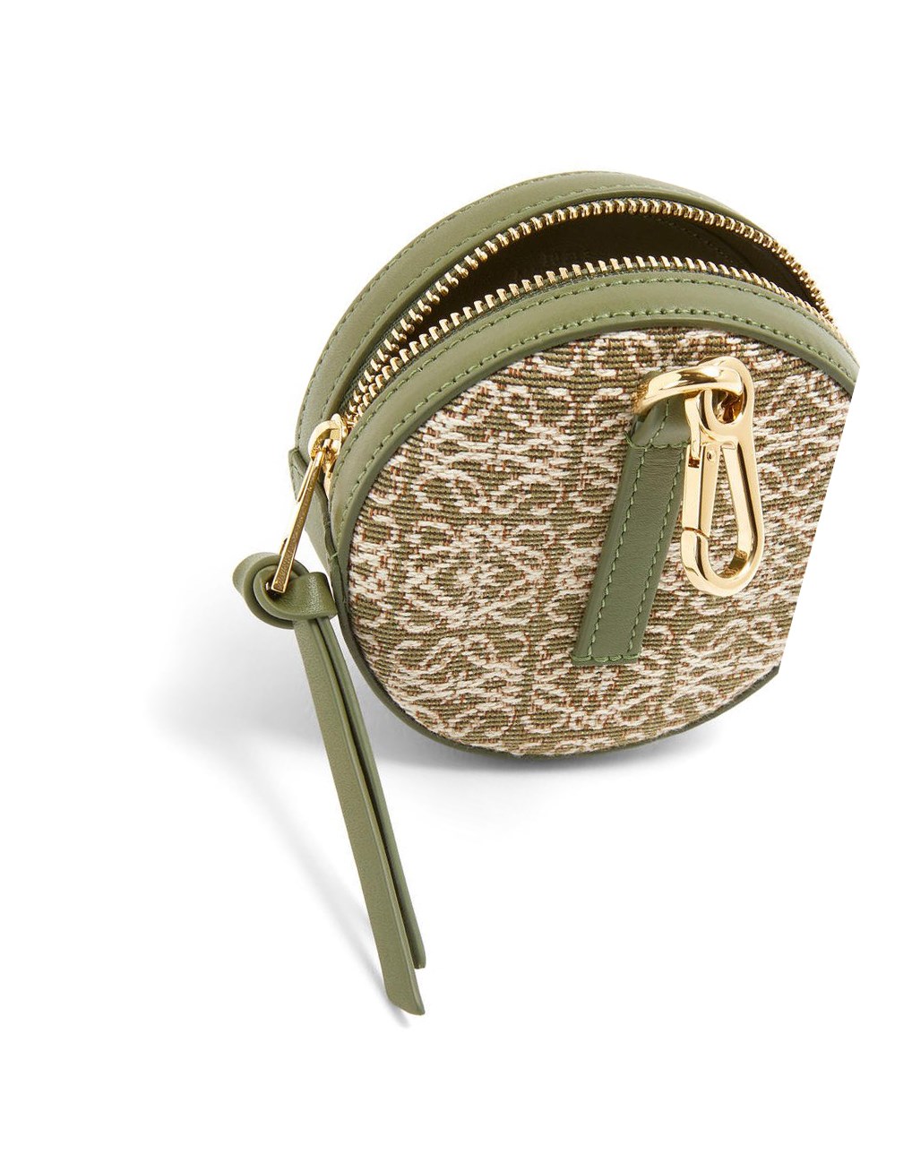 Loewe Cookie Pouch in Anagram jacquard and calfskin Vert Vert | 6359KUCMZ