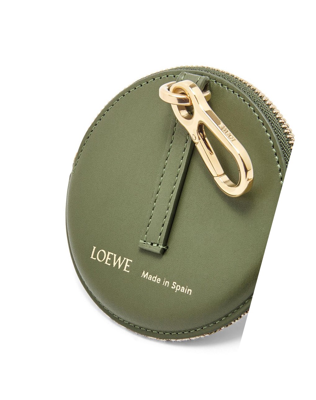 Loewe Cookie charm in Anagram jacquard and calfskin Vert Vert | 0872BAMPK